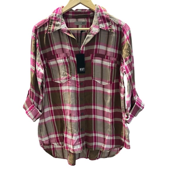 Kut from the Kloth Tops - KUT FROM THE KLOTH Hannah Button Down Plaid Shirt | Size Small